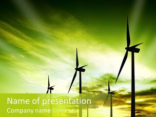 Turbine Landscape Alternative PowerPoint Template