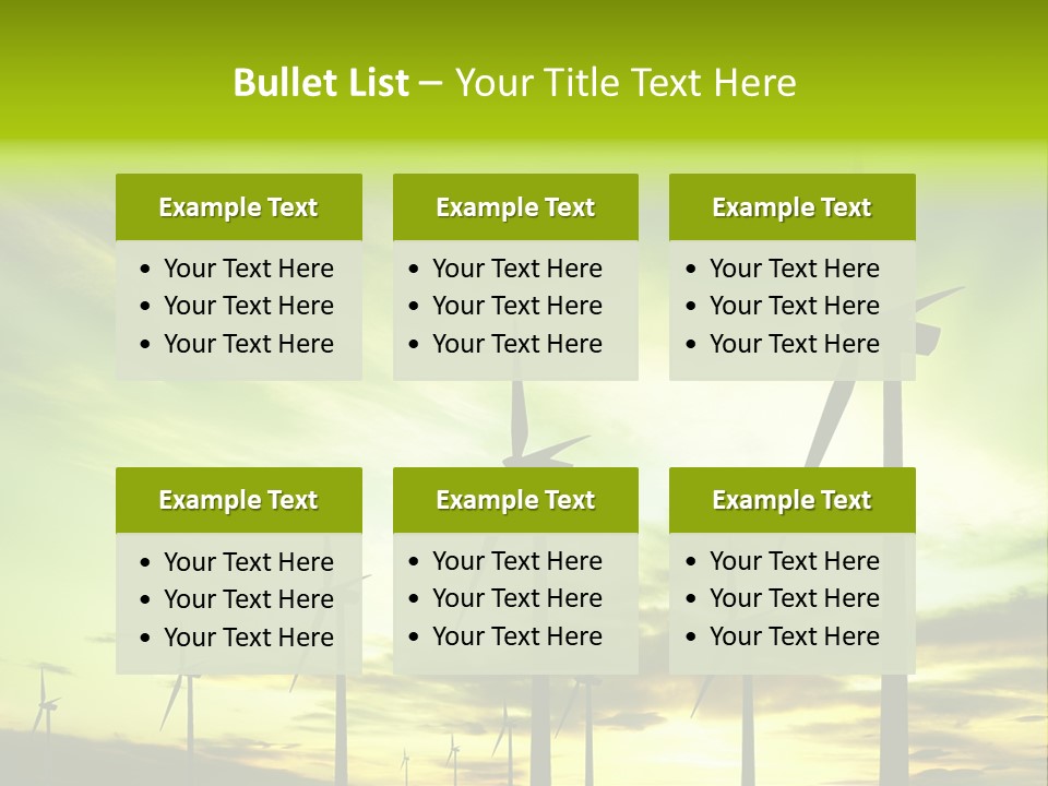 Turbine Landscape Alternative PowerPoint Template