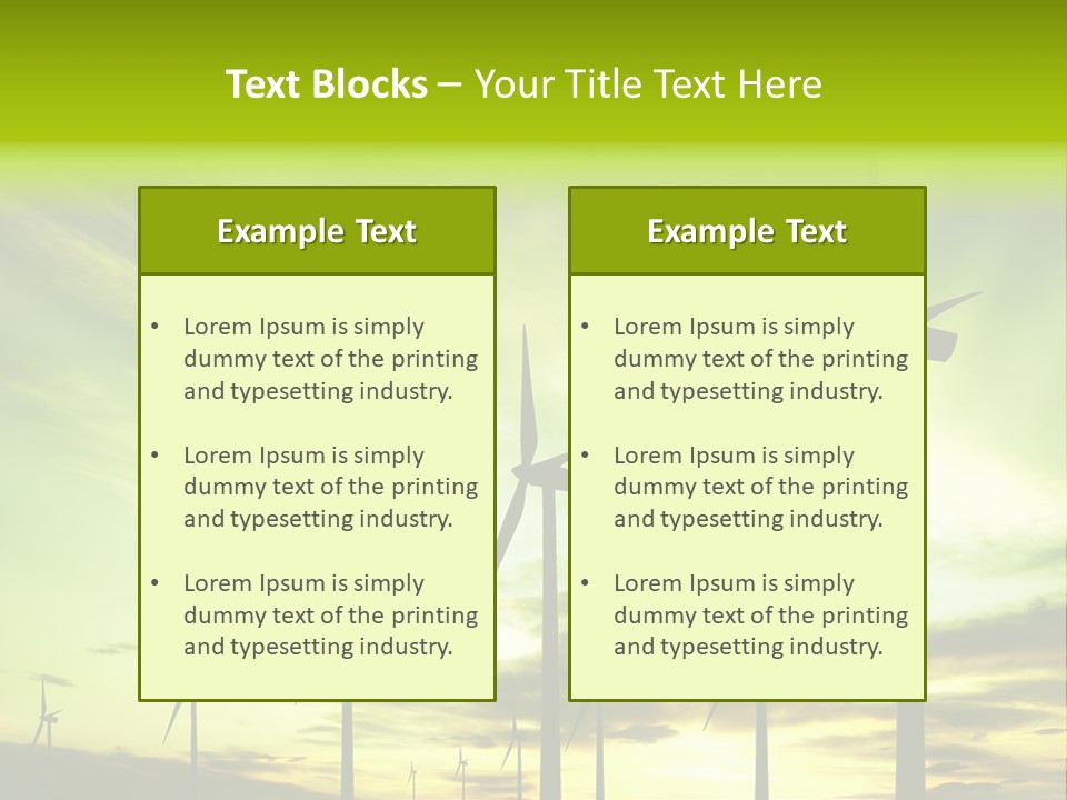 Turbine Landscape Alternative PowerPoint Template