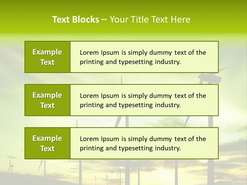Turbine Landscape Alternative PowerPoint Template
