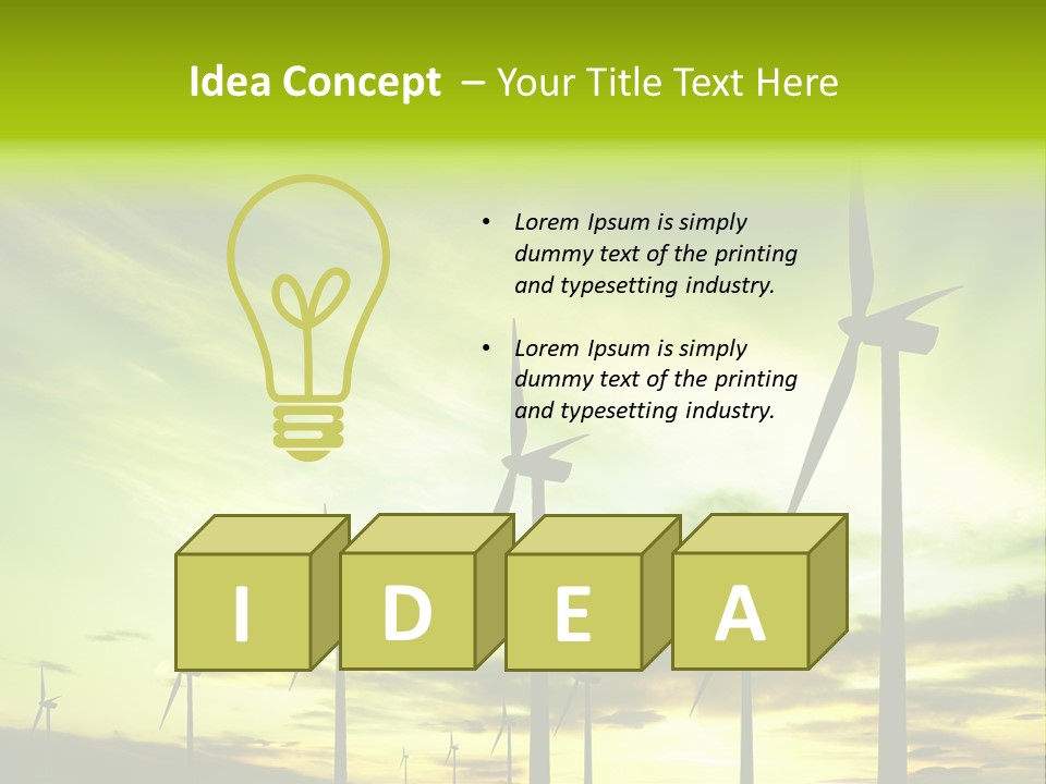 Turbine Landscape Alternative PowerPoint Template
