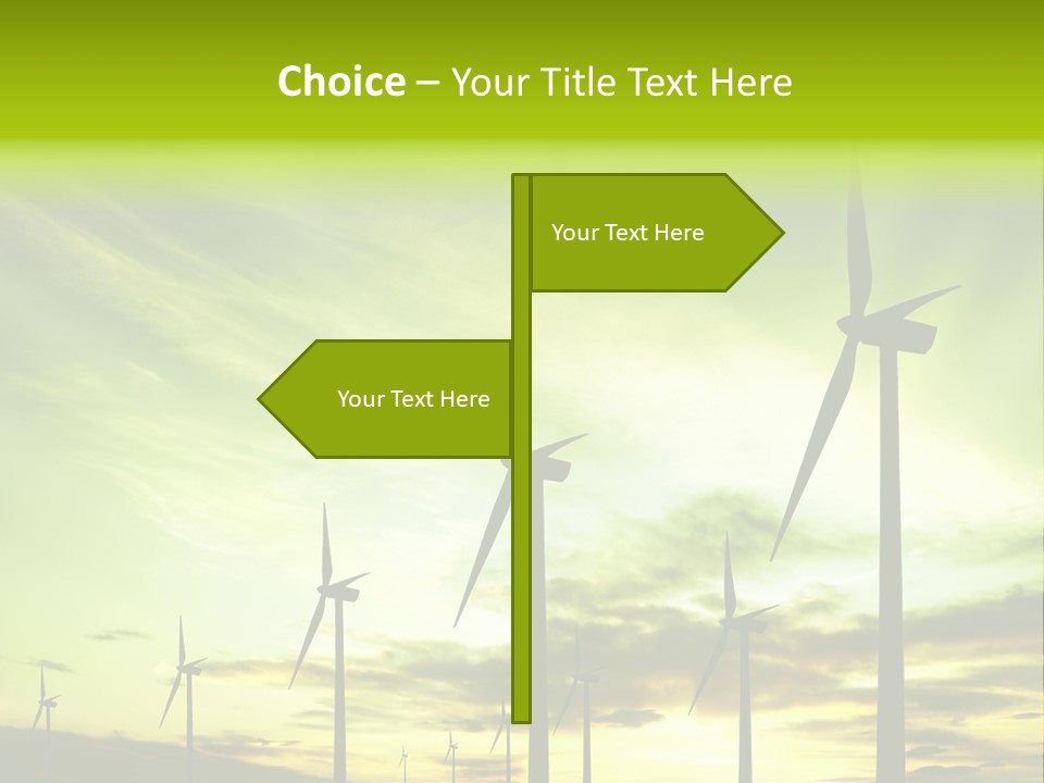 Turbine Landscape Alternative PowerPoint Template