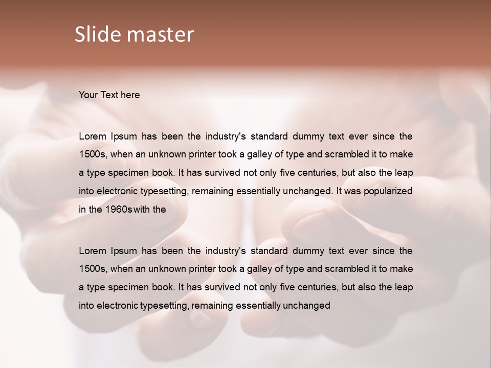 People Begging Closeup PowerPoint Template