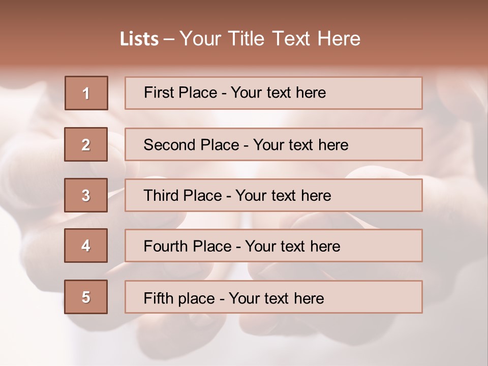People Begging Closeup PowerPoint Template