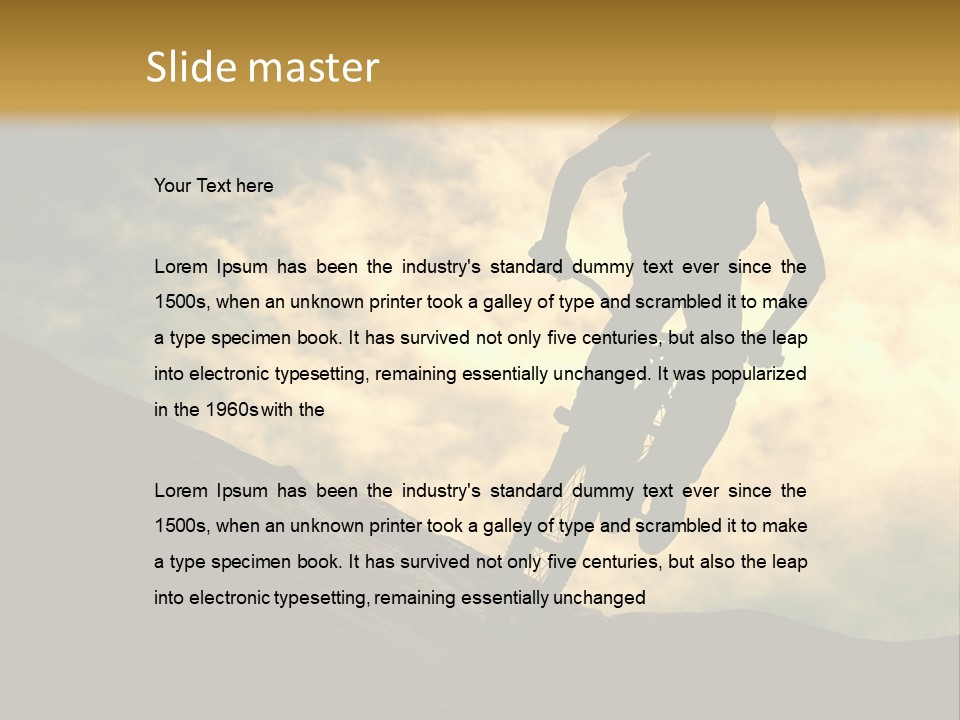 Activity Teen Bike PowerPoint Template