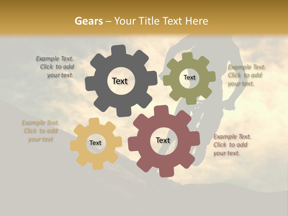 Activity Teen Bike PowerPoint Template