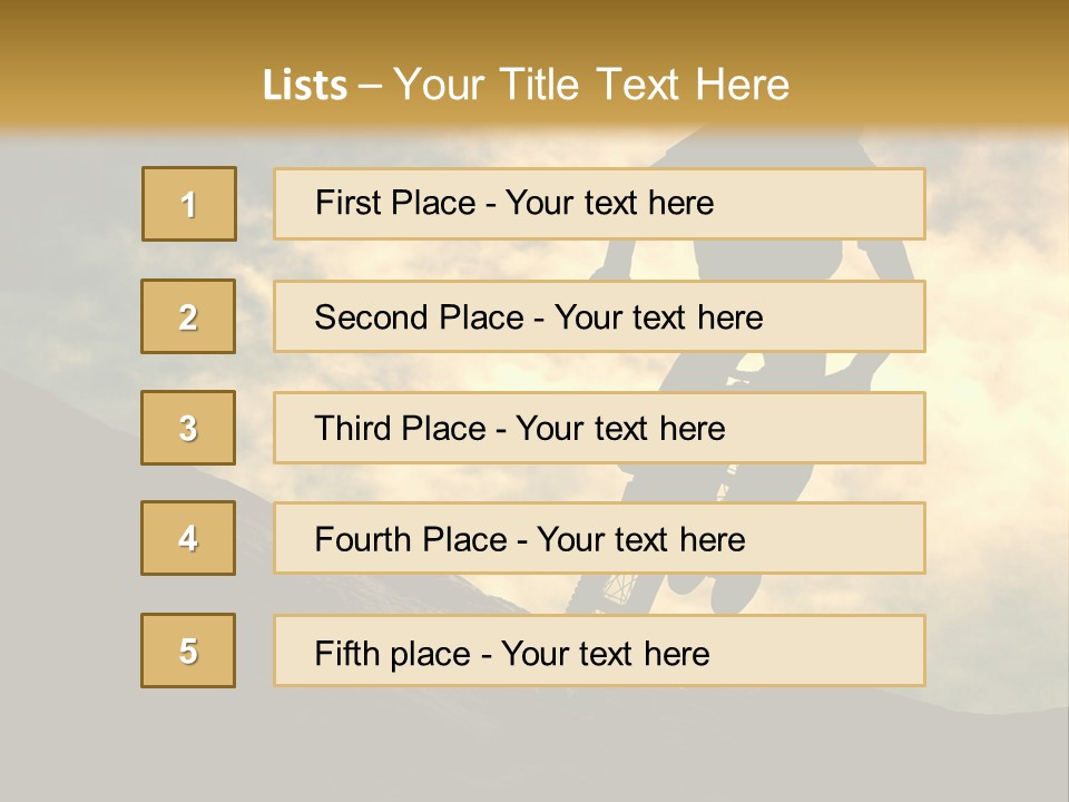 Activity Teen Bike PowerPoint Template