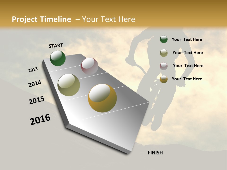 Activity Teen Bike PowerPoint Template