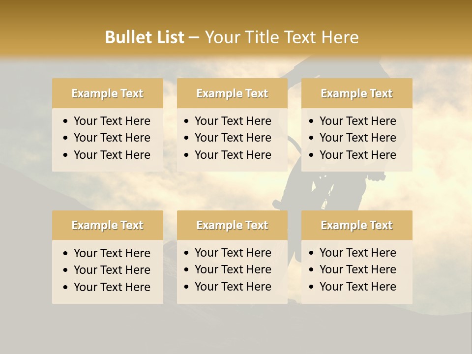 Activity Teen Bike PowerPoint Template