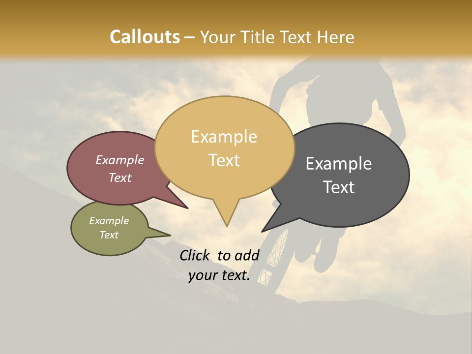 Activity Teen Bike PowerPoint Template