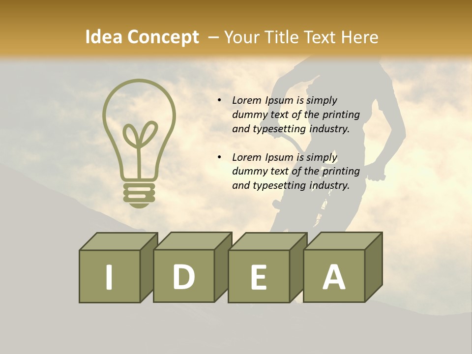 Activity Teen Bike PowerPoint Template