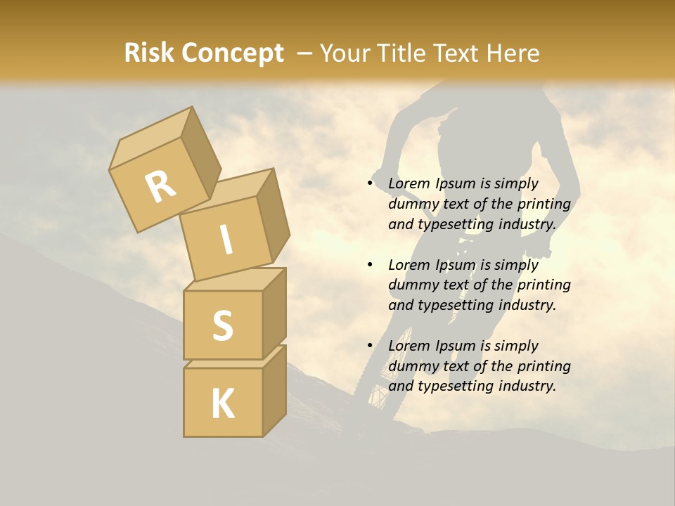 Activity Teen Bike PowerPoint Template