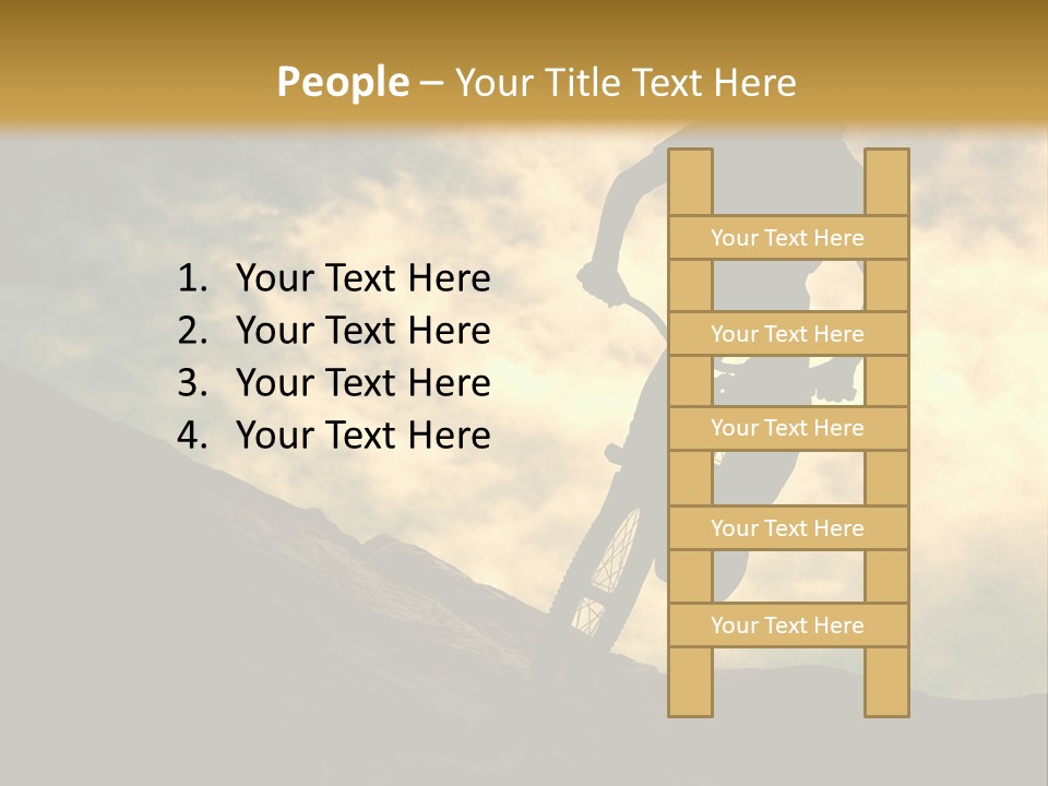 Activity Teen Bike PowerPoint Template