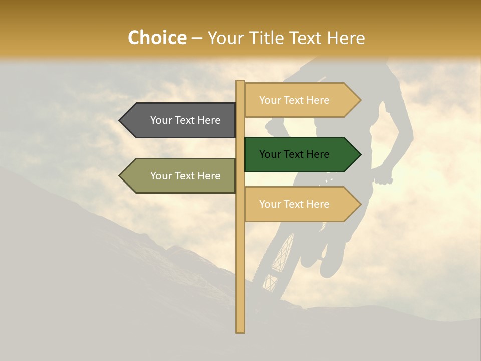 Activity Teen Bike PowerPoint Template