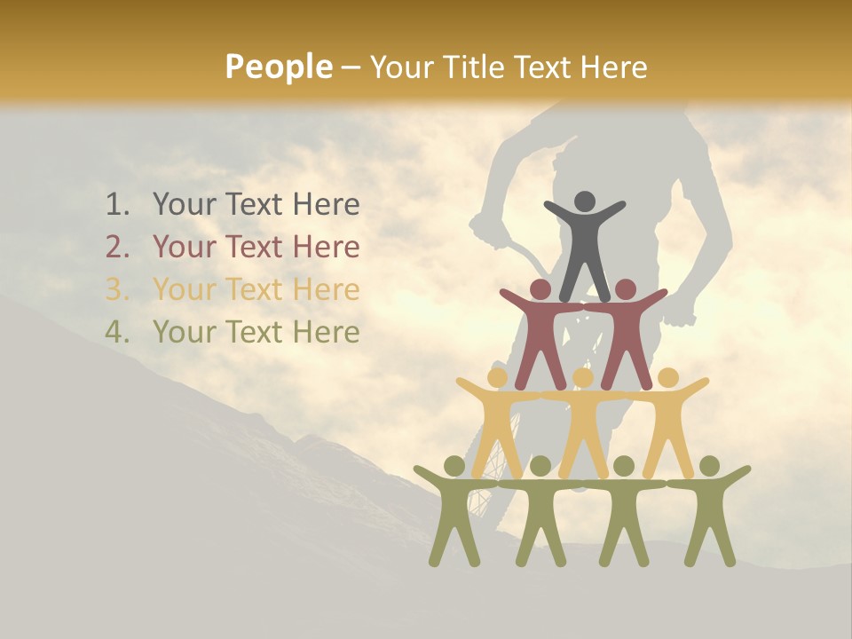 Activity Teen Bike PowerPoint Template