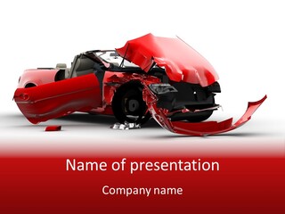 Wreck Hood Crumple PowerPoint Template