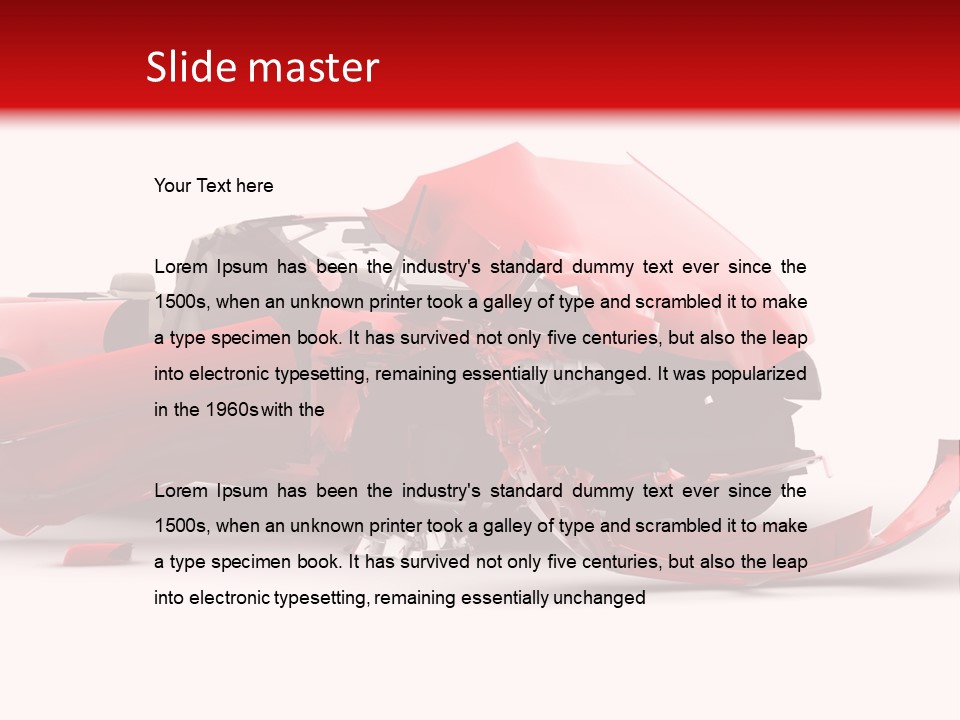 Wreck Hood Crumple PowerPoint Template