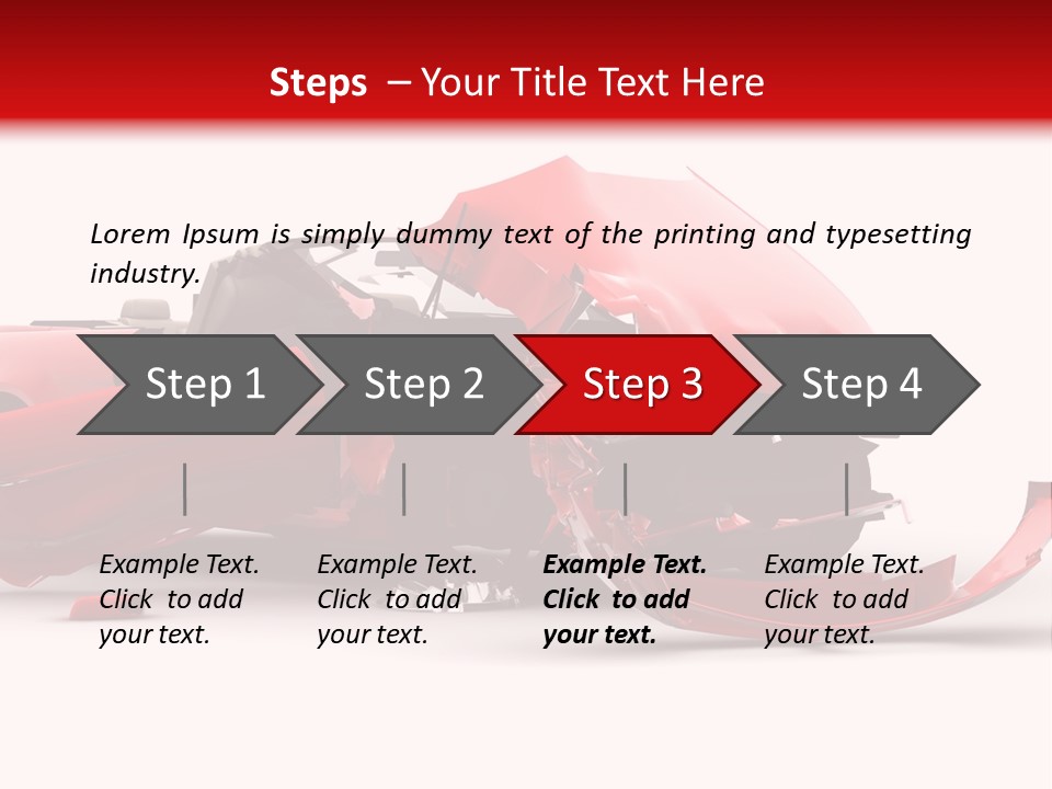 Wreck Hood Crumple PowerPoint Template