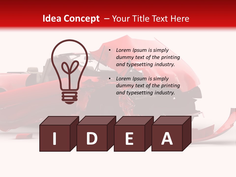 Wreck Hood Crumple PowerPoint Template