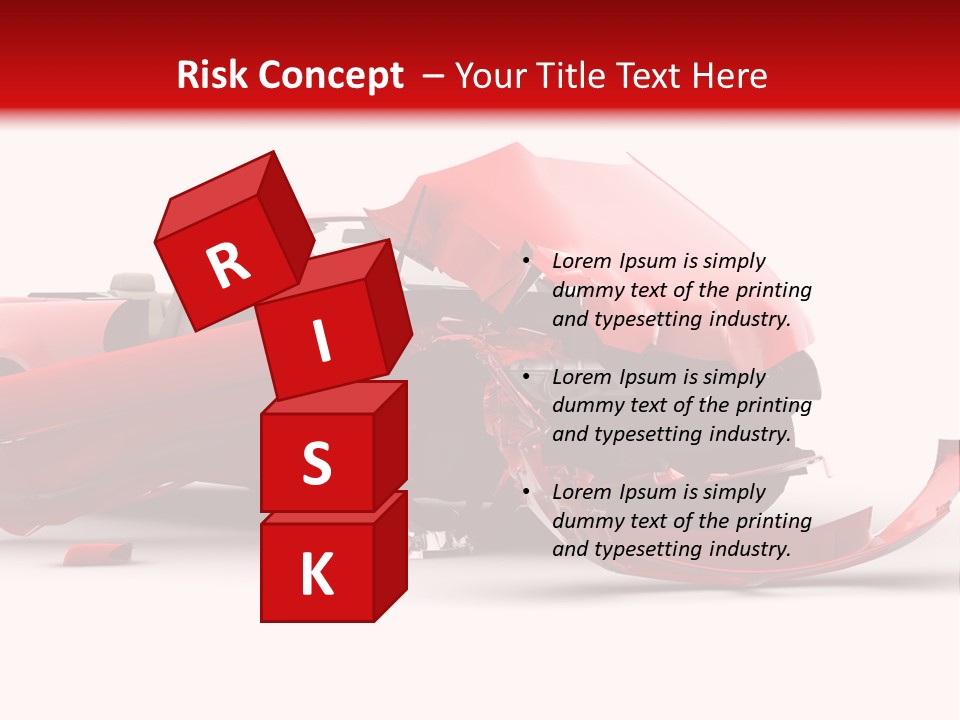 Wreck Hood Crumple PowerPoint Template