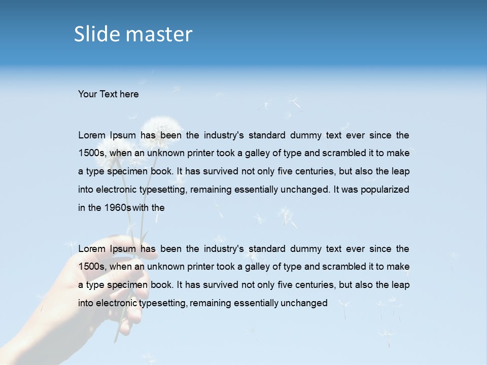 Fingers Horizontal Freedom PowerPoint Template