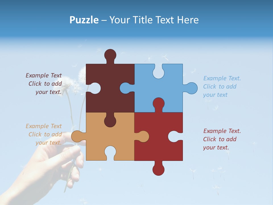 Fingers Horizontal Freedom PowerPoint Template
