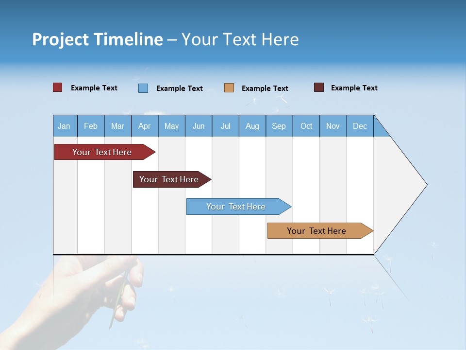 Fingers Horizontal Freedom PowerPoint Template