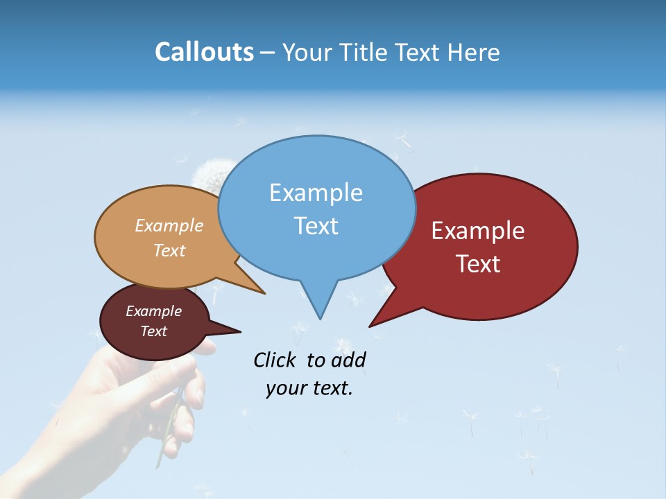 Fingers Horizontal Freedom PowerPoint Template