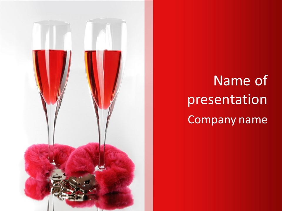 Alcohol Champagne Cutout PowerPoint Template