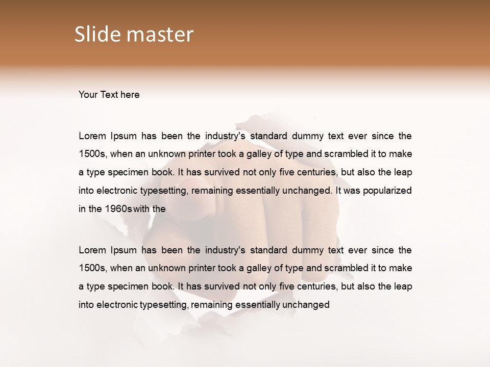 Hole Attention Damaged PowerPoint Template