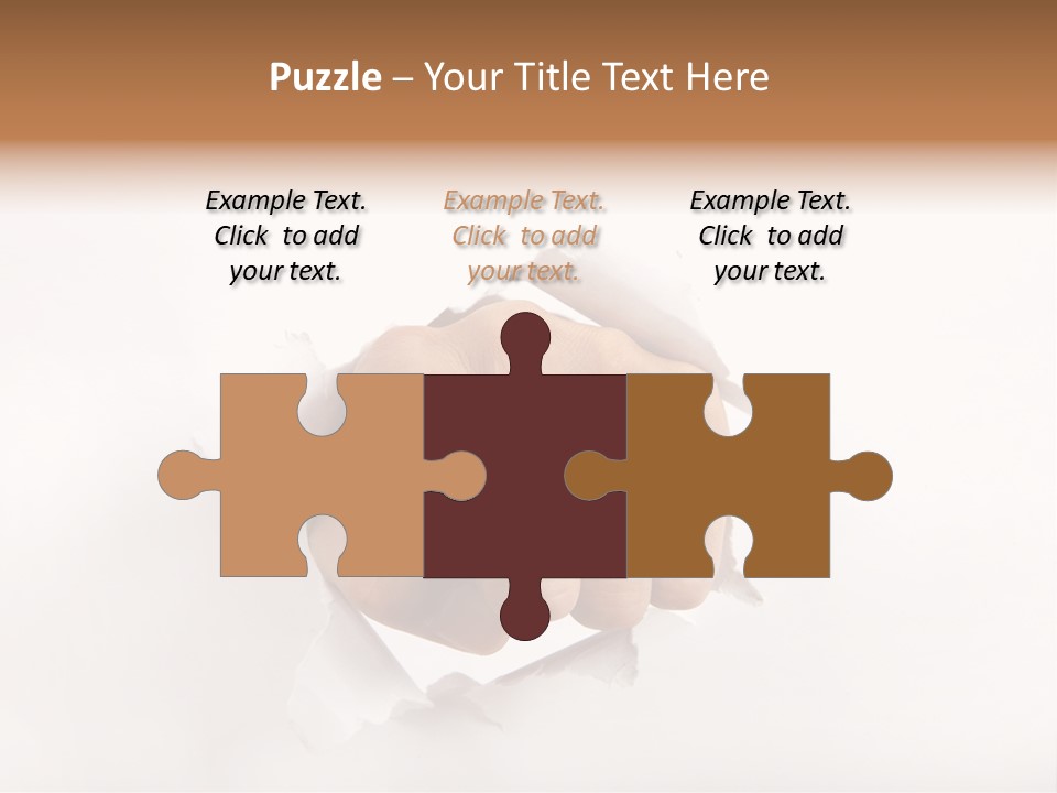 Hole Attention Damaged PowerPoint Template