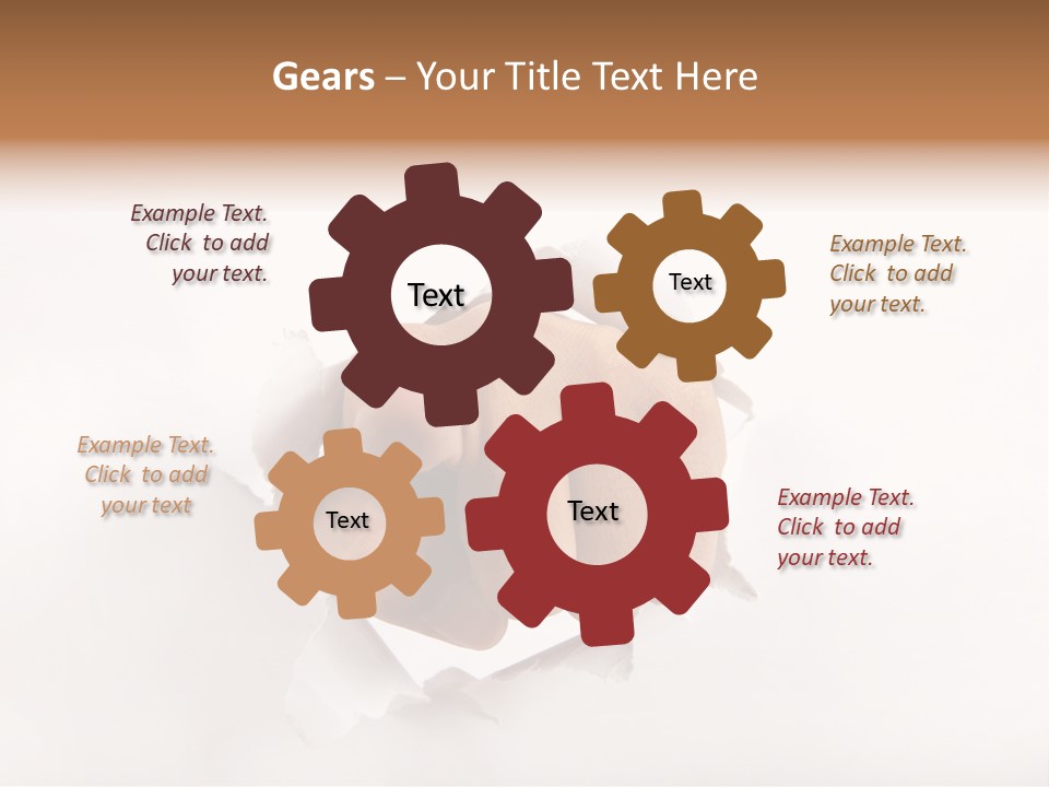 Hole Attention Damaged PowerPoint Template