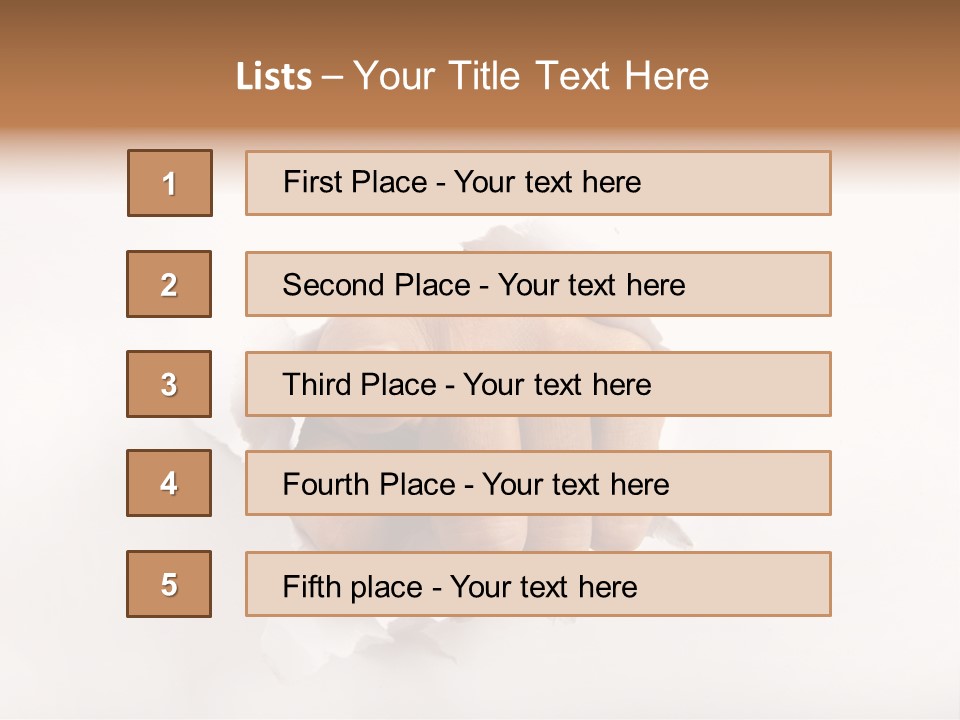 Hole Attention Damaged PowerPoint Template