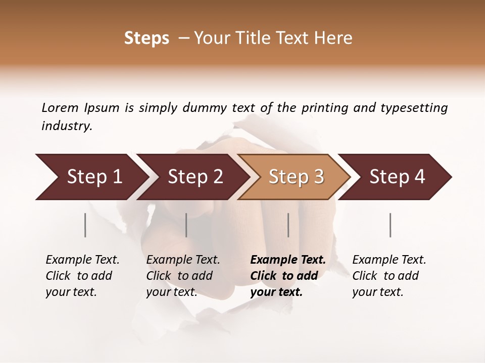Hole Attention Damaged PowerPoint Template