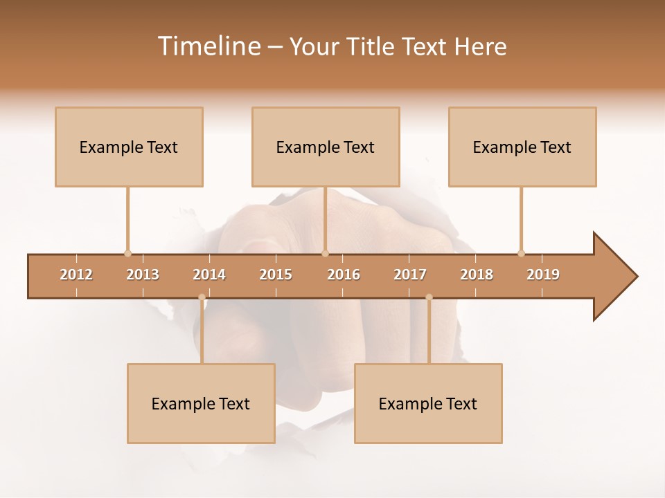 Hole Attention Damaged PowerPoint Template