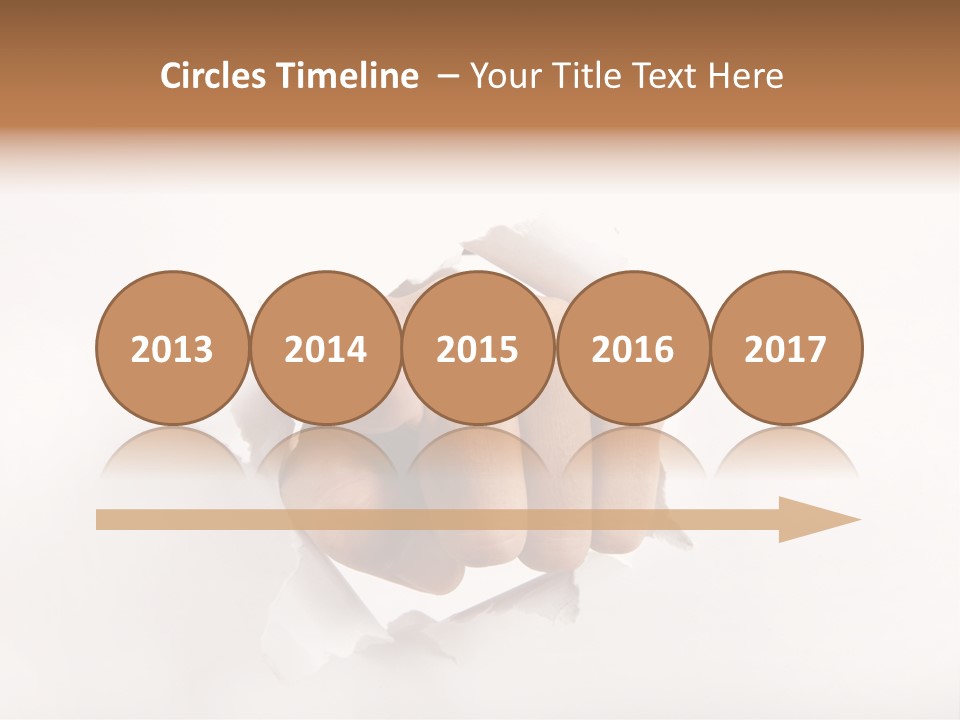 Hole Attention Damaged PowerPoint Template