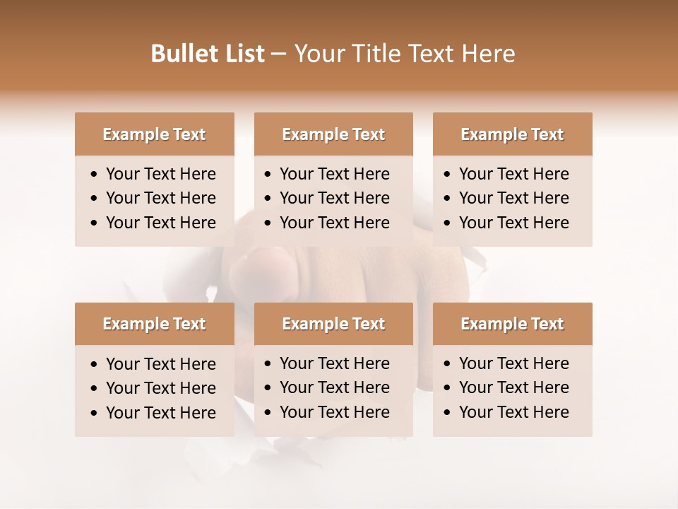 Hole Attention Damaged PowerPoint Template