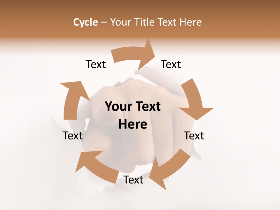 Hole Attention Damaged PowerPoint Template