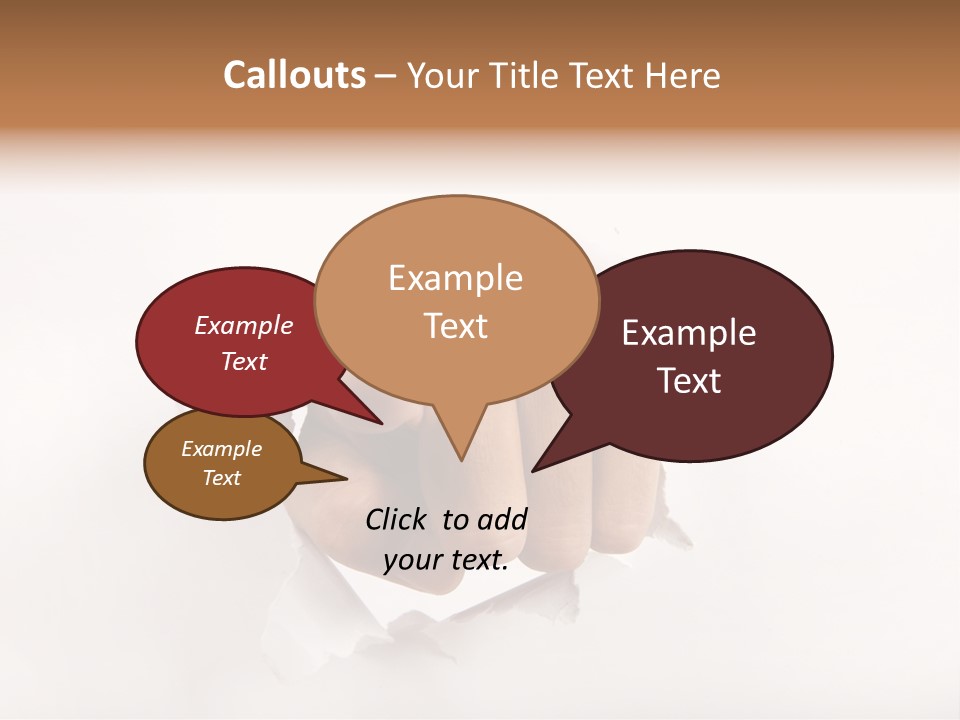Hole Attention Damaged PowerPoint Template