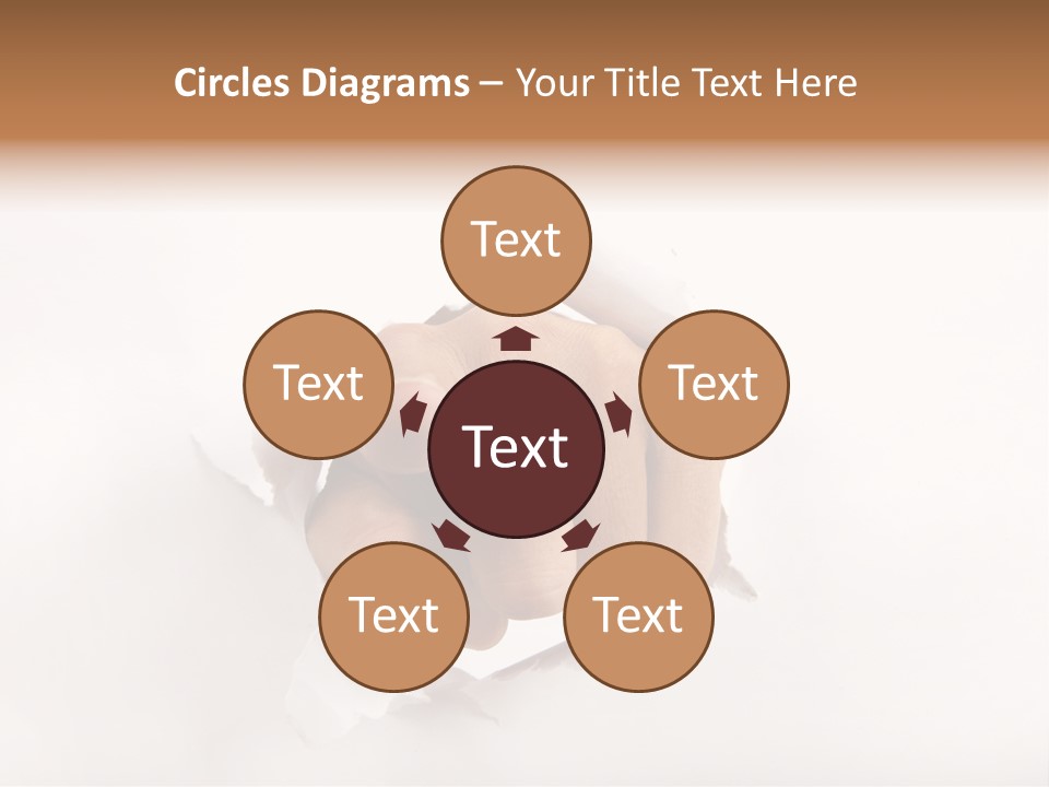 Hole Attention Damaged PowerPoint Template