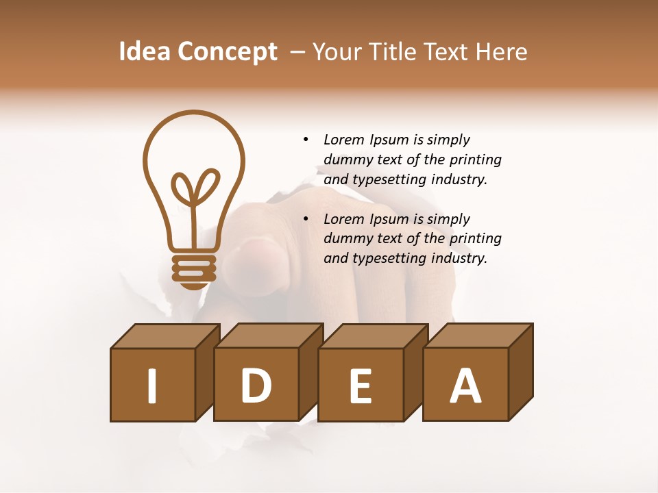 Hole Attention Damaged PowerPoint Template