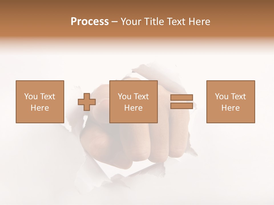 Hole Attention Damaged PowerPoint Template