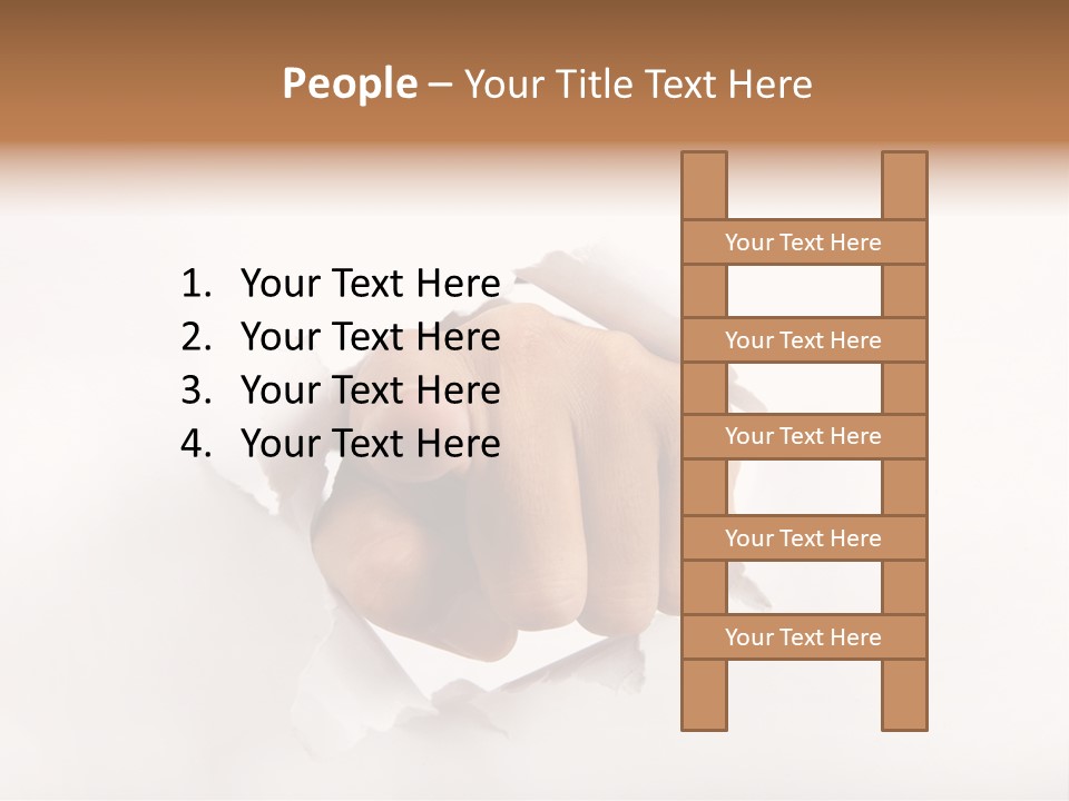 Hole Attention Damaged PowerPoint Template