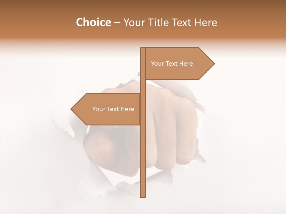 Hole Attention Damaged PowerPoint Template