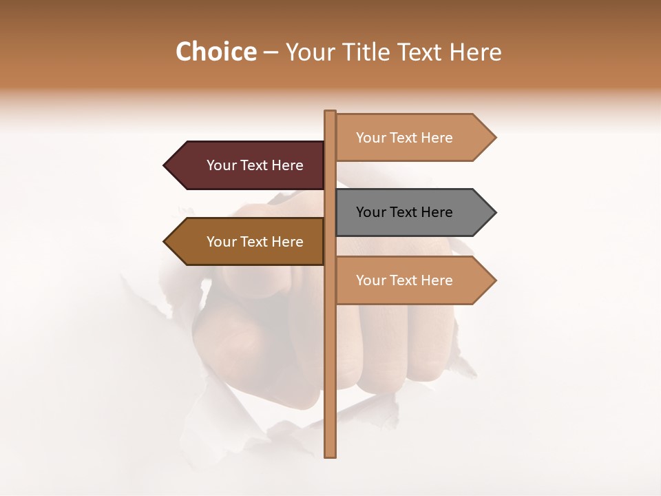 Hole Attention Damaged PowerPoint Template