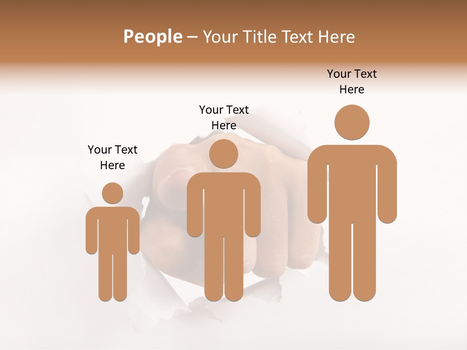 Hole Attention Damaged PowerPoint Template