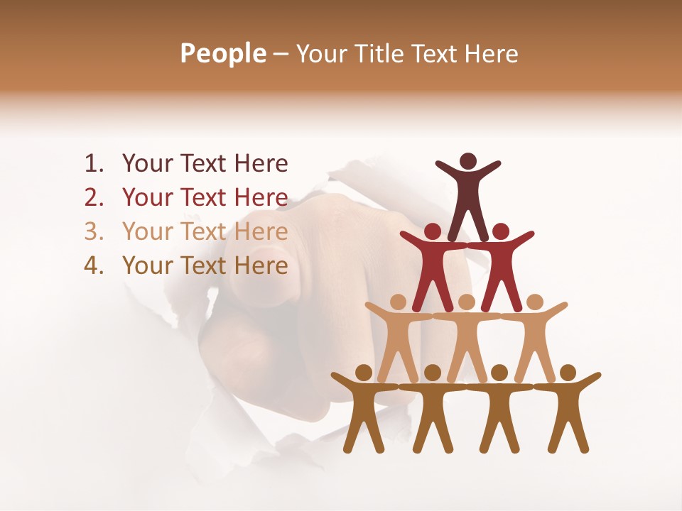 Hole Attention Damaged PowerPoint Template