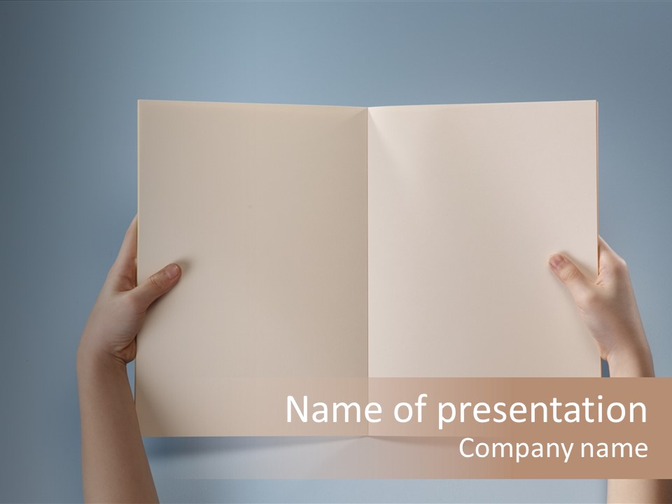 Men Book Holding PowerPoint Template