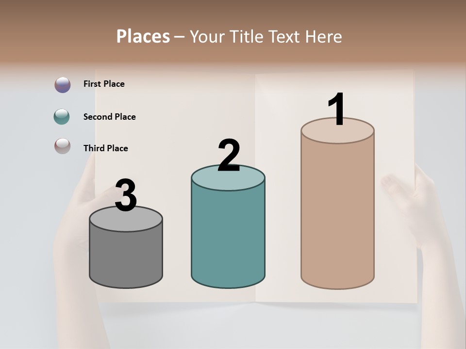 Men Book Holding PowerPoint Template