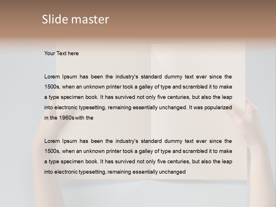 Men Book Holding PowerPoint Template